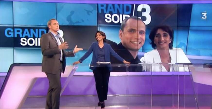… d'être rejointe, en 2015, pour une présentation en duo avec Louis Laforge du Grand Soir 3
