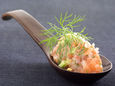 Tartare de saumon, avocat, tomate